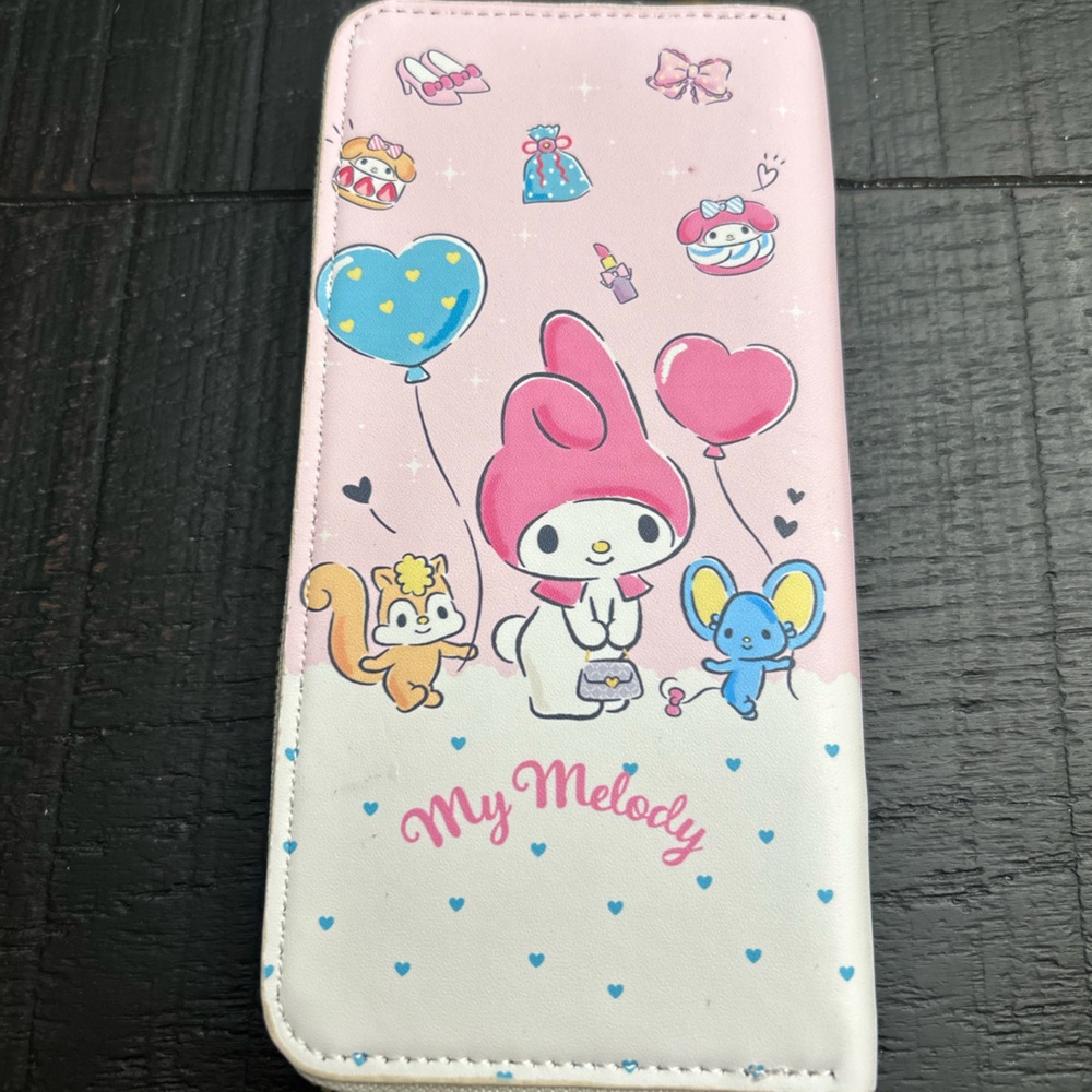 Sanrio My Melody Pink and Blue Zip Wallet - Picture 2 of 4